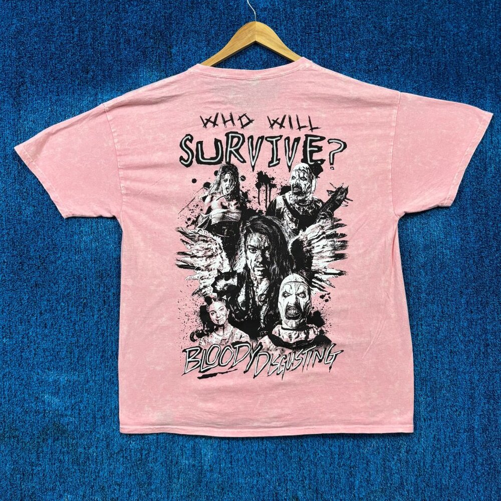 Bloody Disgusting x Terrifier Art the Clown Survive Tee L